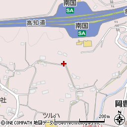高知県南国市岡豊町小蓮周辺の地図