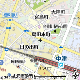 〒871-0036 大分県中津市島田本町の地図
