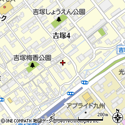 福岡県福岡市博多区吉塚4丁目周辺の地図