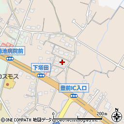 福岡県豊前市塔田745周辺の地図