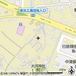 日研総業株式会社中津事務所周辺の地図