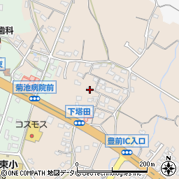 福岡県豊前市塔田742周辺の地図