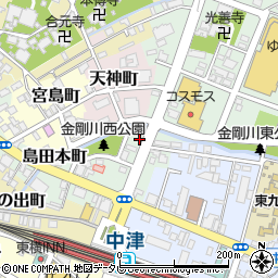 中津キーセンター周辺の地図
