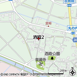 福岡県糟屋郡粕屋町酒殿2丁目周辺の地図