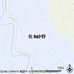 和歌山県すさみ町（西牟婁郡）佐本中野周辺の地図