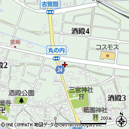 福岡県糟屋郡粕屋町酒殿周辺の地図