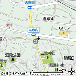 福岡県粕屋町（糟屋郡）酒殿周辺の地図