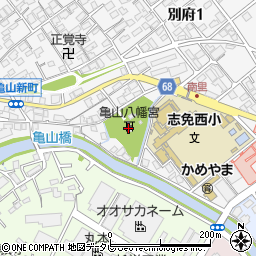 亀山八幡宮周辺の地図