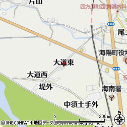 徳島県海部郡海陽町多良大道東周辺の地図