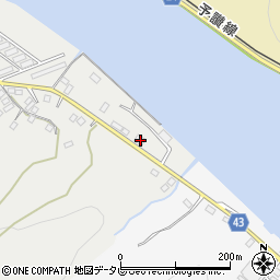 愛媛県大洲市長浜町沖浦213周辺の地図
