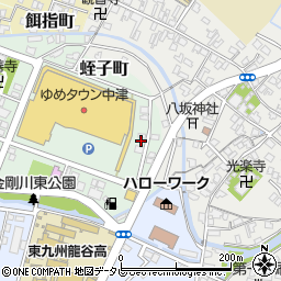 エクセル中津店周辺の地図