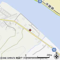愛媛県大洲市長浜町沖浦206-15周辺の地図