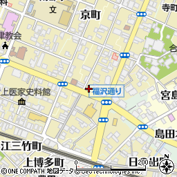 大分県中津市新博多町周辺の地図