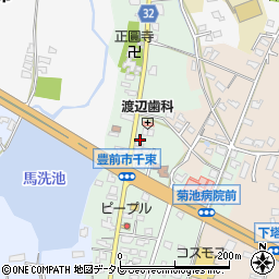 福岡県豊前市千束周辺の地図