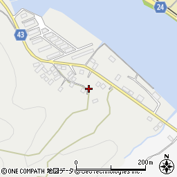 愛媛県大洲市長浜町沖浦157周辺の地図