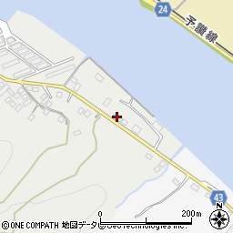 愛媛県大洲市長浜町沖浦206周辺の地図