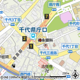 西日本シティ銀行千代町支店周辺の地図