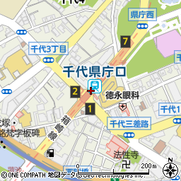 福岡県福岡市博多区周辺の地図