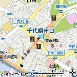 千代県庁口駅周辺の地図