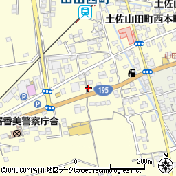 高知新聞山田山本販売所周辺の地図