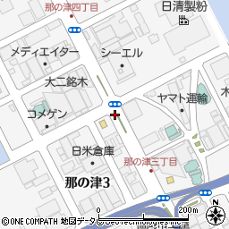 福岡県福岡市中央区那の津周辺の地図