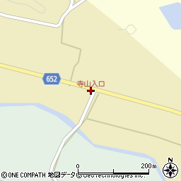 寺山入口周辺の地図