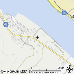 愛媛県大洲市長浜町沖浦131周辺の地図