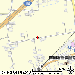 高知県香美市土佐山田町中組周辺の地図