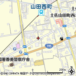 〒782-0039 高知県香美市土佐山田町栄町の地図