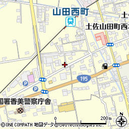 高知県香美市土佐山田町栄町周辺の地図