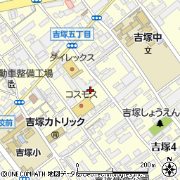 福岡県福岡市博多区吉塚5丁目周辺の地図