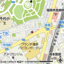福岡県部落解放センター周辺の地図