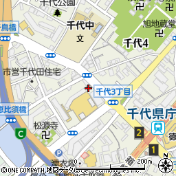 博多千代郵便局周辺の地図
