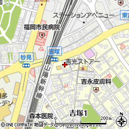 福岡銀行吉塚支店 ＡＴＭ周辺の地図