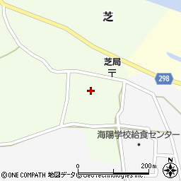 徳島県海陽町（海部郡）芝（岸ノ上）周辺の地図