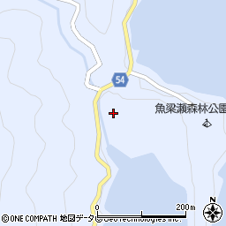 高知県林材株式会社　魚梁瀬土場周辺の地図