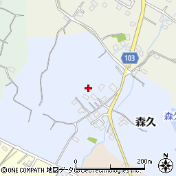 福岡県豊前市森久周辺の地図