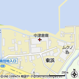 中津倉庫周辺の地図