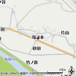 徳島県海部郡海陽町多良塚ノ本周辺の地図