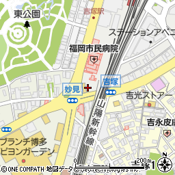 タイムズ吉塚通り駐車場周辺の地図