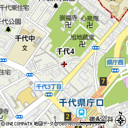 福岡県福岡市博多区千代周辺の地図