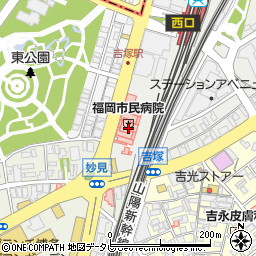 福岡市民病院（福岡市立病院機構）周辺の地図
