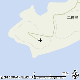 二神島灯台周辺の地図
