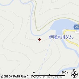 伊尾木川ダム周辺の地図