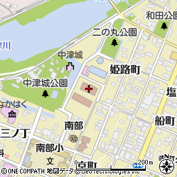 中津法務総合庁舎周辺の地図