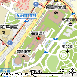 福岡県庁内郵便局 ＡＴＭ周辺の地図