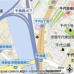 サイクルベースあさひ　博多千代店周辺の地図