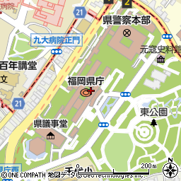 ローソン福岡県庁店周辺の地図