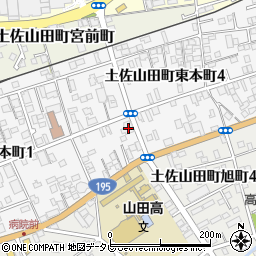 愛媛銀行山田支店周辺の地図