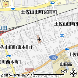 土佐山田郵便局 ＡＴＭ周辺の地図